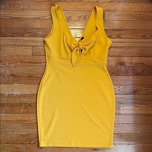 Windsor Mustard Yellow Mini Dress